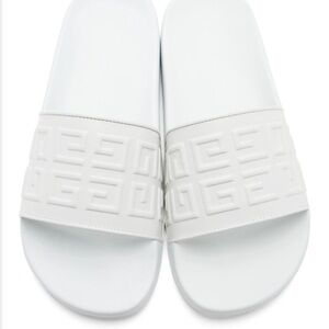 Givenchy White 4G Slide Sandals Made in Italy Sz 39 US 9 Men